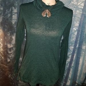 Witchy Strega Fall Green Turtleneck XS NEW